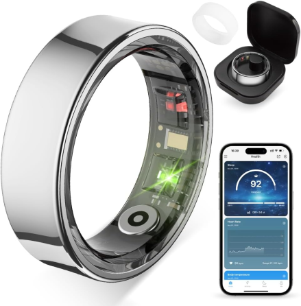 Розумне кільце COLMI R09 Smart Ring, розмір 12, Bluetooth, пульс, моніторинг сну, температури та активності, сріблясте Київ