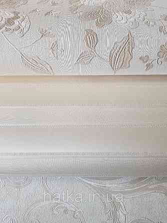 Шпалери вінілові на паперовій основі Sirpi Italian Silk 7 смуги структурні бежеві сріблясті Київ