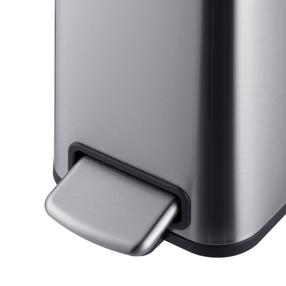 Прямоугольное мусорное ведро 5 л Mixxus Premium Quadro-TC0105 с плавным закрытием, цвет нержавеющая сталь Харьков - изображение 19