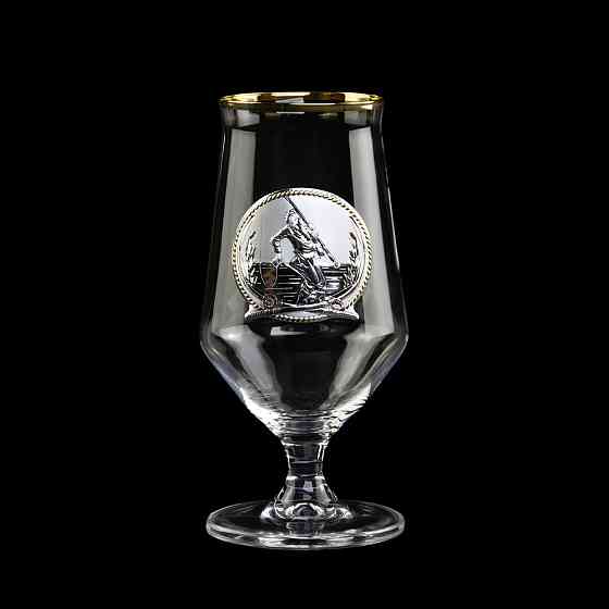 Набір для пива “FISHERMAN” 6 келихів 470 мл, кришталь, золото Рівне