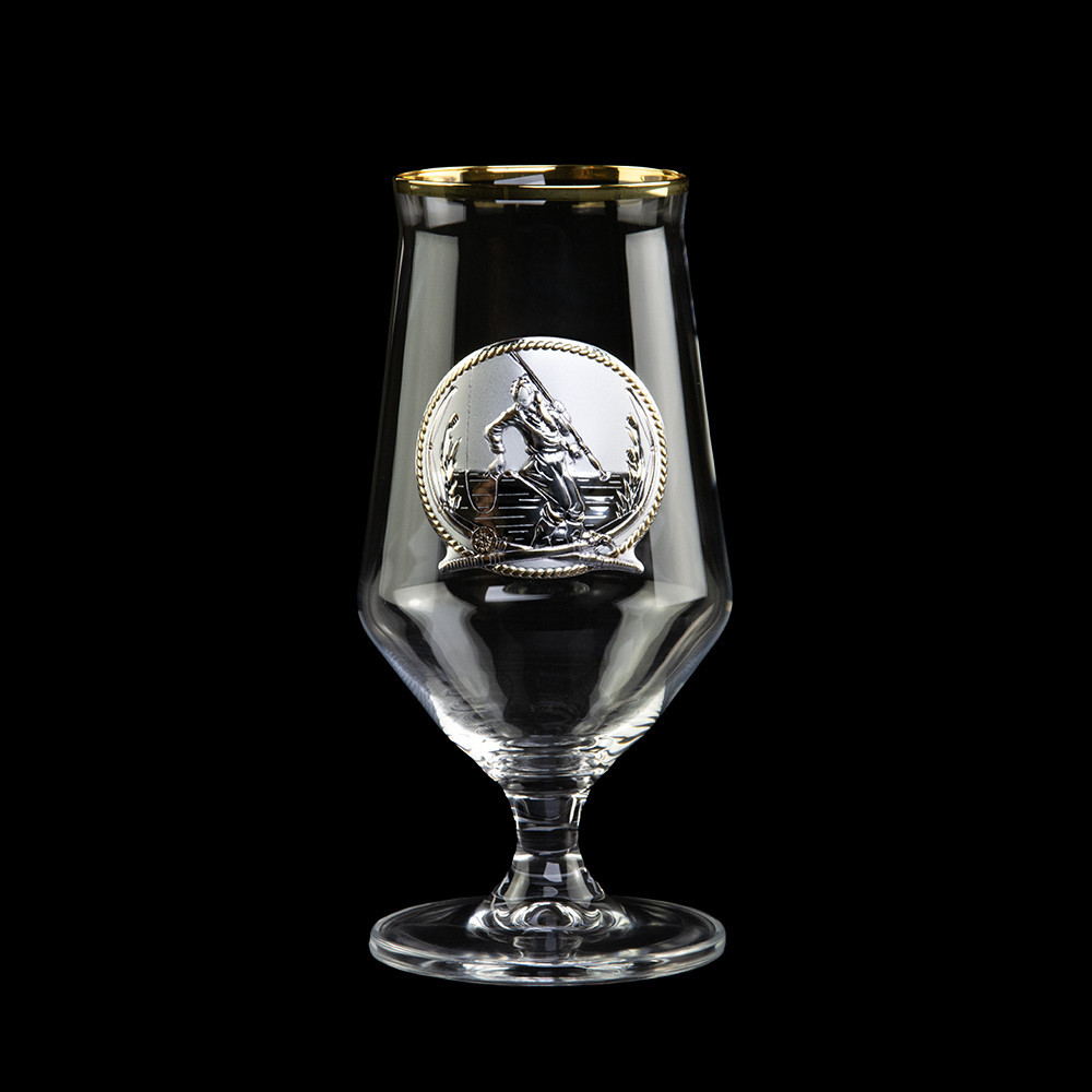 Набір для пива “FISHERMAN” 6 келихів 470 мл, кришталь, золото Рівне - фото 4