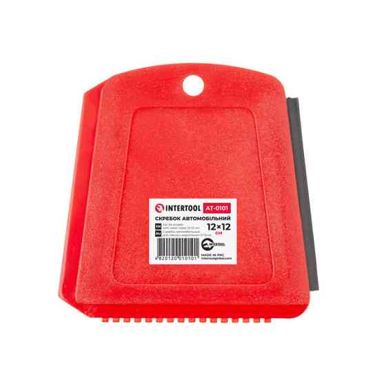 Скребок автомобильный для стекла, с водосгоном, 12×12 см INTERTOOL AT-0101 Киев
