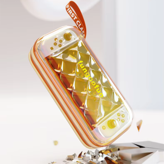 Сумка чехол для приставки кейс Fungoofun для консоли Nintendo Switch и аксессуаров на 2 отделения,синяя Каменец-Подольский