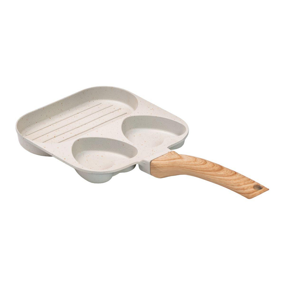 Сковорода квадратна порційна на 3 секції з антипригарним покриттям бежева HP39569W Київ - фото 2