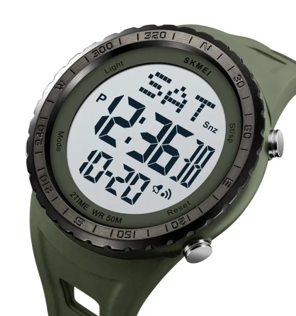 Годинник чоловічий наручний спортивний Skmei 2192 (Зелений з білим) Вінниця