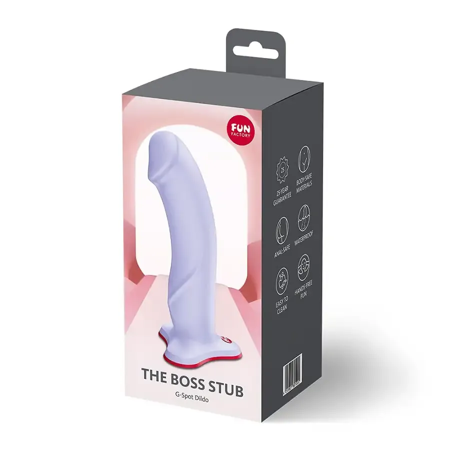 Фаллоимитатор Fun Factory THE BOSS STUB Purple, реалистичная текстура, длина 17,9 см, диаметр 4,1 см Львов - изображение 6