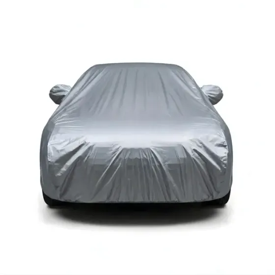 Защитный чехол-тент для авто от снега, дождя, солнца XXL - 580x175x120 см, однослойная защитная накидка на машину, автомобильный тент Коломыя