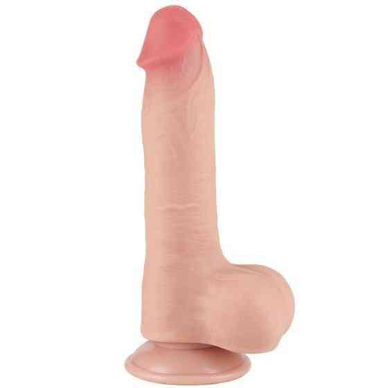 Фалоімітатор - Sliding-Skin Dual Layer Dong 8" Flesh Sex Aura Київ