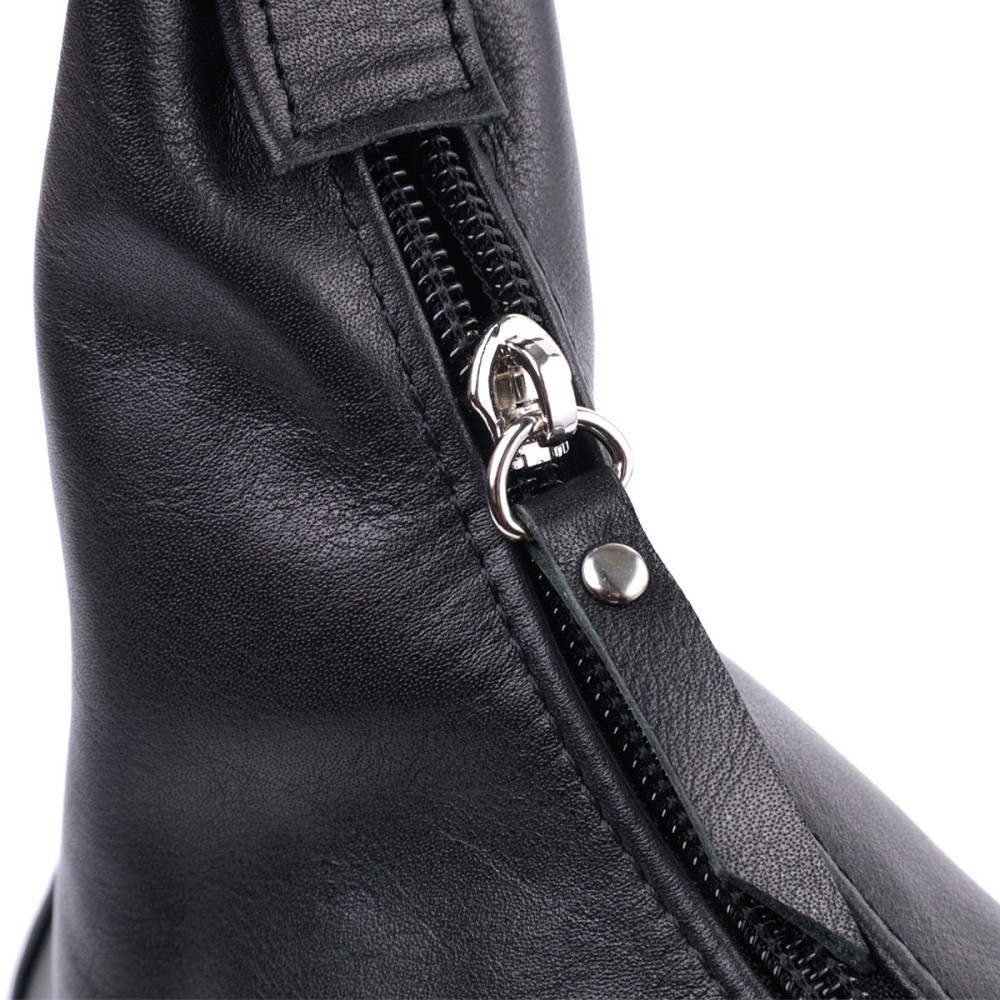 Жіноча сумка багет з регульованим ременем з гладкої натуральної шкіри Shvigel 22834 Чорна Київ - фото 5