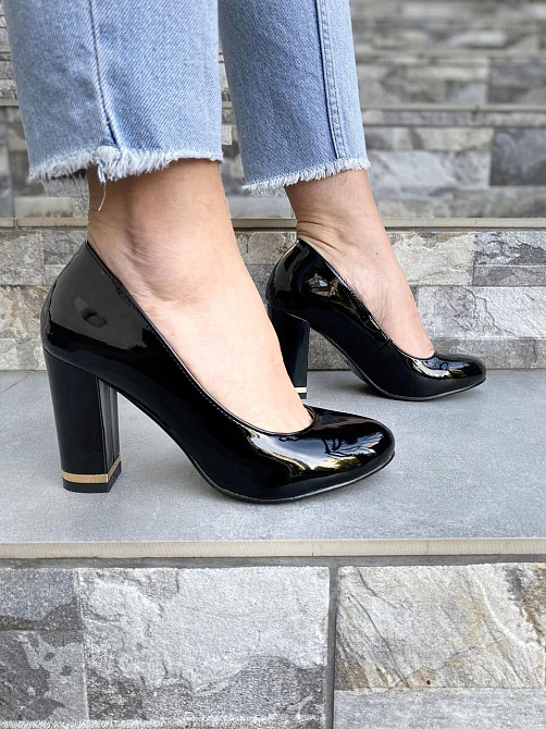 Туфлі жіночі SEASTAR чорні еко-лак каблук 9см 36р (1986) Коломия - фото 7