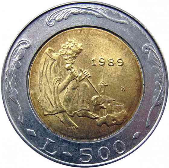 Монета 500 літрів. 1989 рік, Сан-Маріно.UNC Полтава