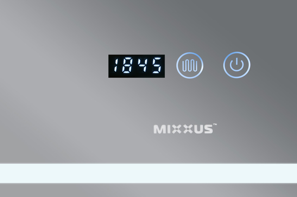 Дзеркало Mixxus WARM MR02-80x60 з Led Touch, Anti-fog, димером, регулятором яскравості, годинником (MI6004) Київ - фото 3