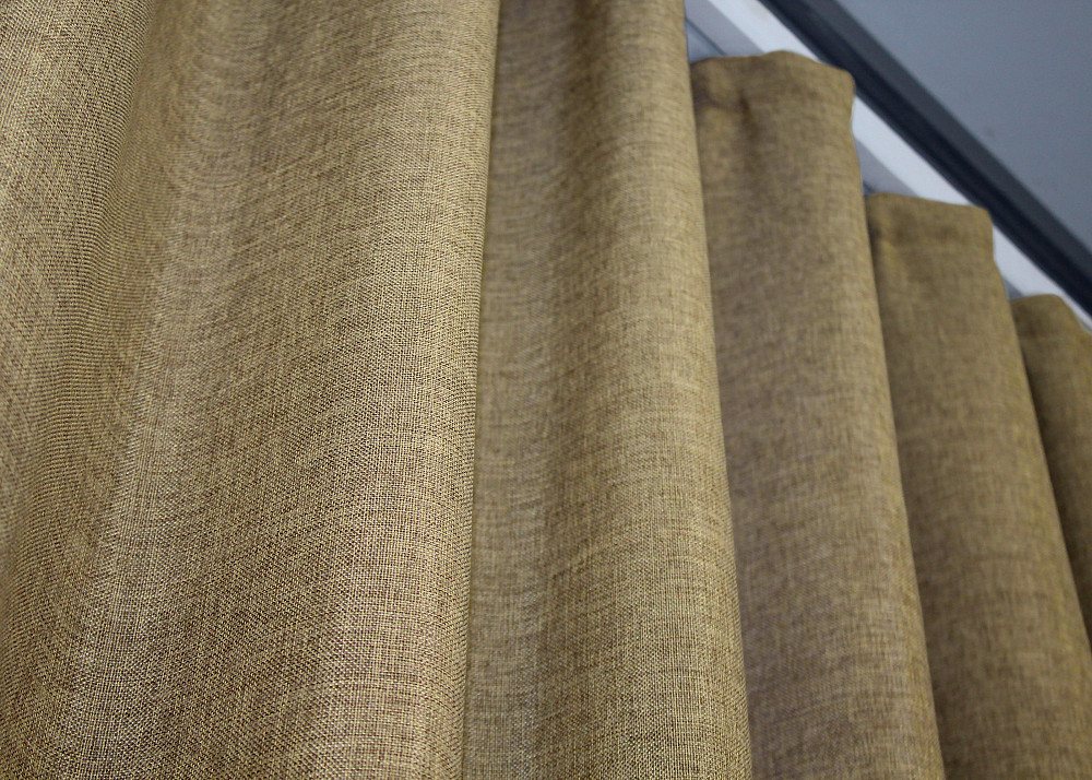 Комплект штор коротких VR-Textil Льон Мішковина № 673ш Капучино 130х170 см 2 шт (35-0016) Київ - фото 8