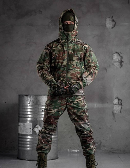 Мужской тактический костюм Софтшел Softshell Aura ВТ0476 (33-03) Мультикам XXL Винница - изображение 3