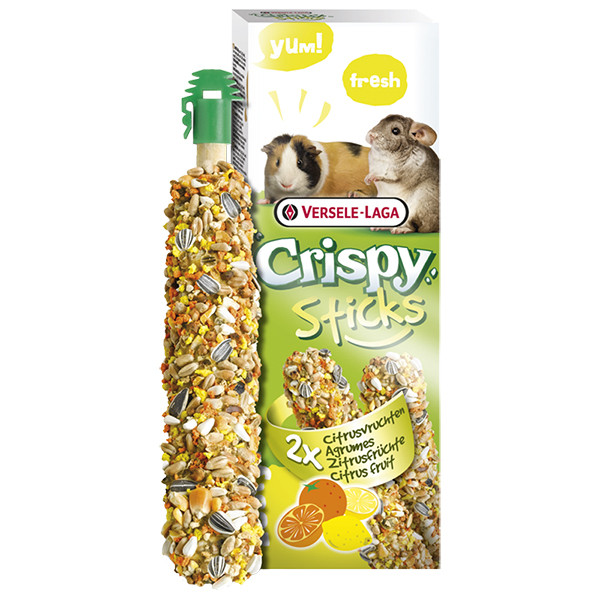 Versele-Laga Crispy Sticks Citrus Fruit ВЕРСЕЛЕ-ЛАГА КРІСПІ ЦИТРУСОВІ ФРУКТИ ласощі для морських свинок, шиншил Київ - фото 1