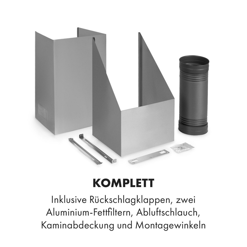 Вытяжка Balzac 80 без головы 80 см 190 Вт 610 м³/ч LED touch нержавеющая сталь / стекло 80 см (Германия, Ровно - изображение 9
