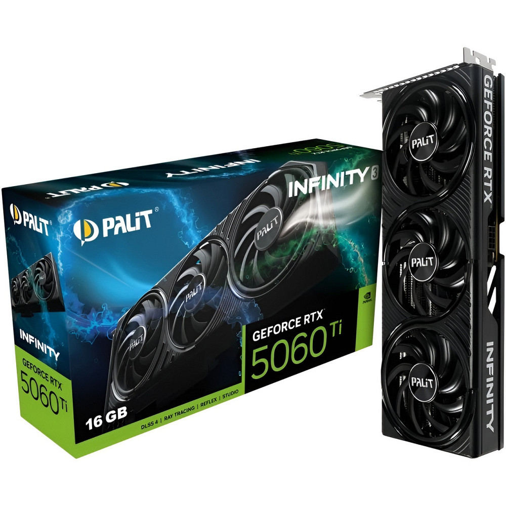 Відеокарта GF RTX 5060 Ti 16 GB GDDR7 Infinity 3 Palit (NE7506T019T1-GB2061S) ( Black ) Харків - фото 10