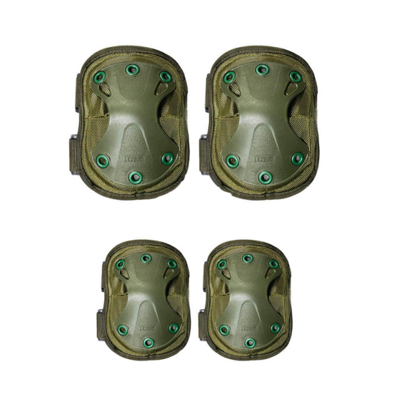 Набор тактических военных наколенников и налокотников цвета хаки, армейские наколенники и нарукавники зсу Каменец-Подольский