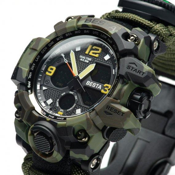 Чоловічий наручний годинник Besta Life Pro з компасом (Хакі) Вінниця - фото 10