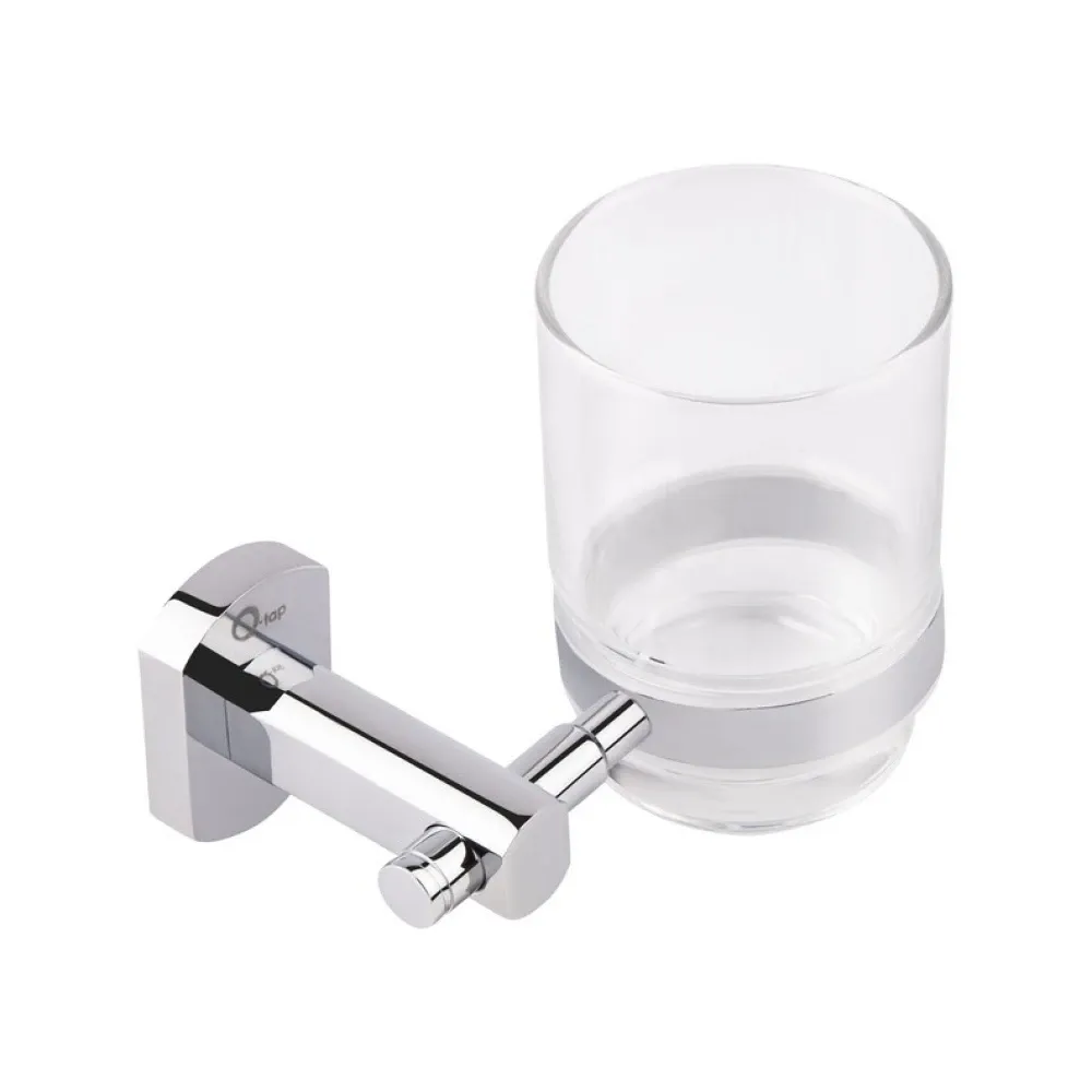 Склянка з тримачем Qtap Liberty настінний QTLIBCRM1158 Chrome Київ - фото 5