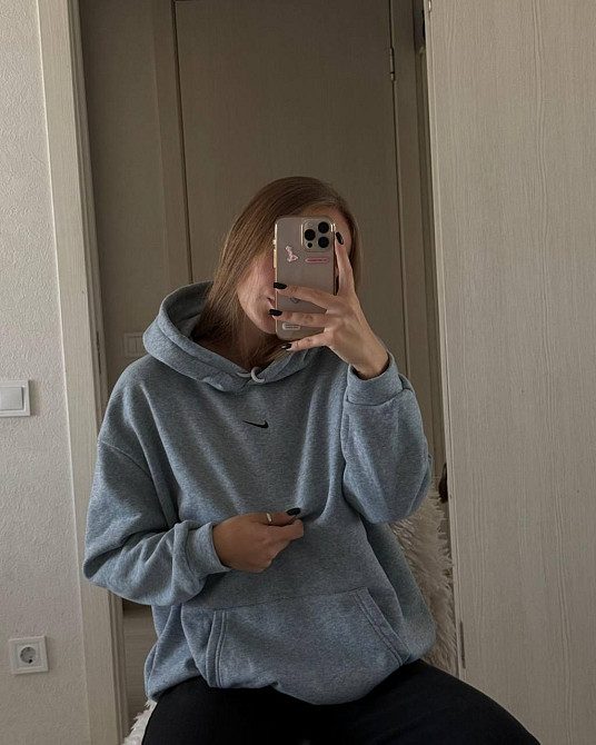 Женская базовая теплая худи трехнитка на флисе Меланж Одесса - изображение 4