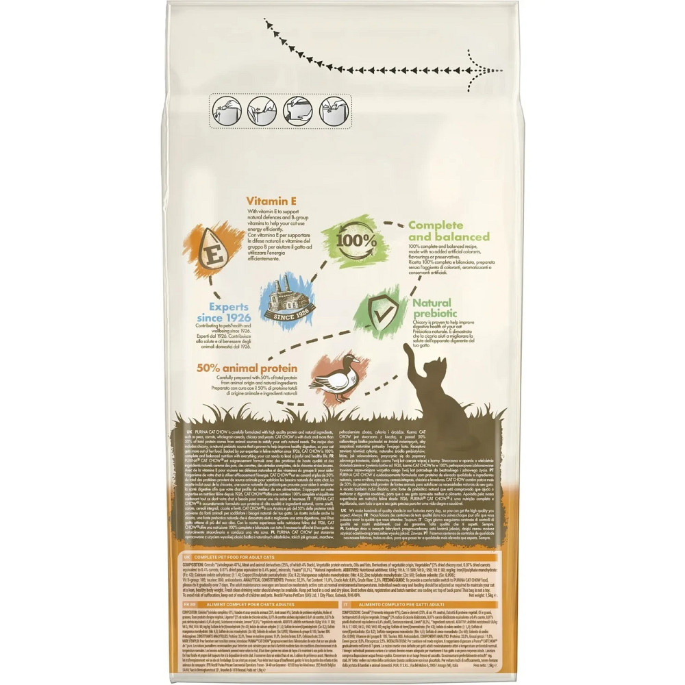 Сухой корм CAT CHOW Adult для взрослых кошек, с уткой, 1.5 кг Киев - изображение 9