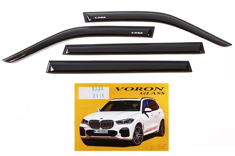 Вітровики на двері 2111 «Voron» самоклеющ. (4 шт.) Вінниця - фото 1