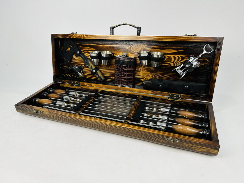 Подарунковий набір шампурів у дерев'яному кейсі ФЕНІКС HAPPY DAYS Тернопіль - фото 3