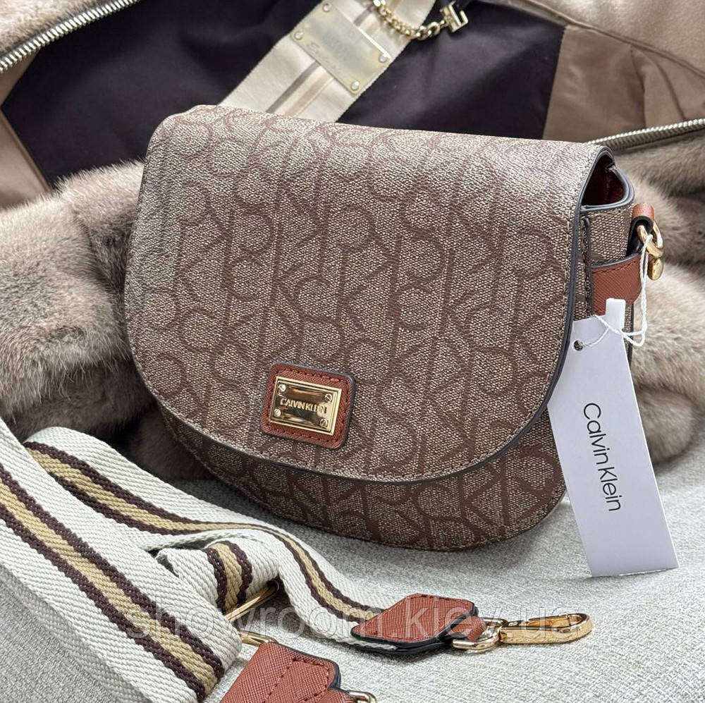 Невелика жіноча сумочка на плече Ck K6071 light brown Київ - фото 2