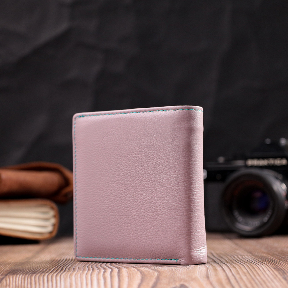 Кошелек для женщин среднего размера из натуральной кожи ST Leather 19495 Бежевый Киев - изображение 9