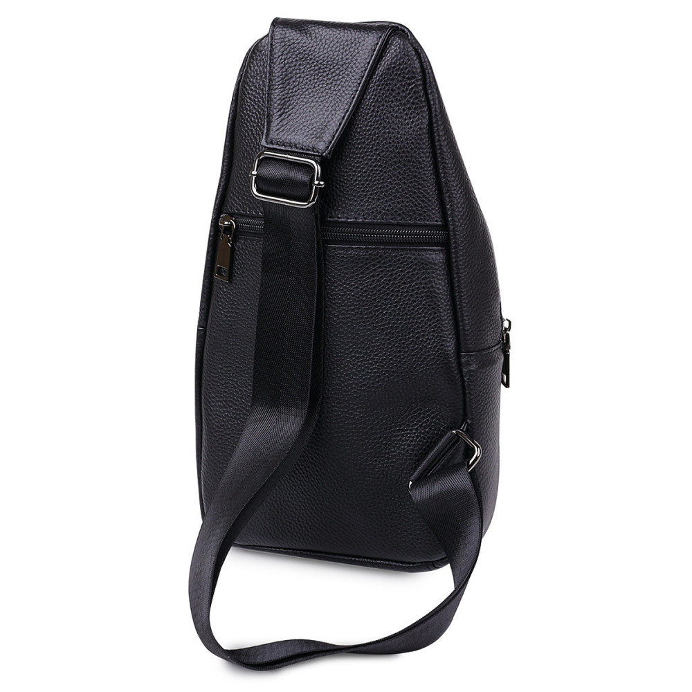 Невелика шкіряна чоловіча сумка через плече Vintage 20202 Чорний Київ - фото 2
