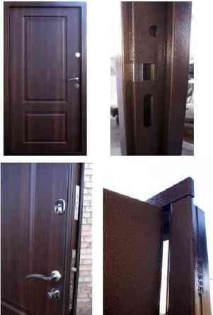 Дверь уличная Qdoors серия Металл/МДФ комплектация ВИП М, цвет Вишня мореная Киев