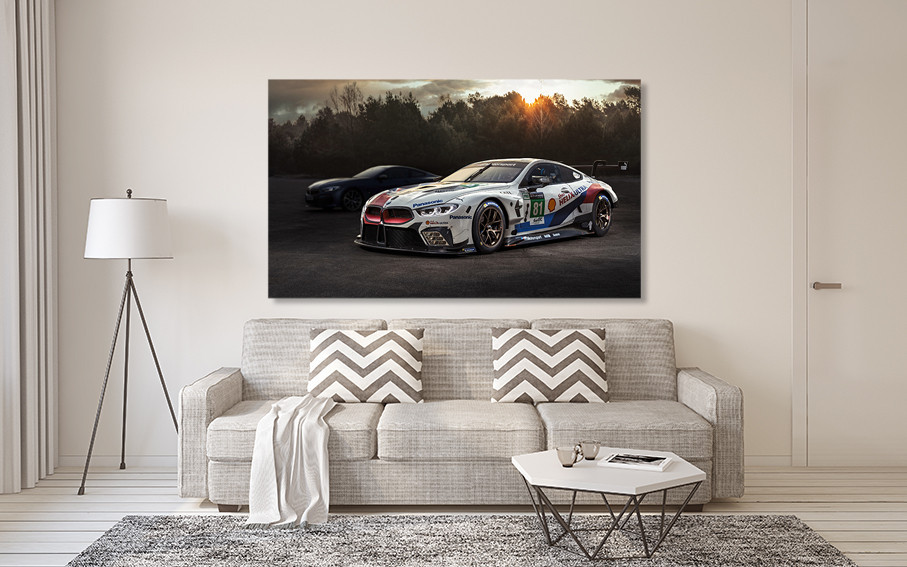 Картина холст у вітальню / спальню   Спорткар BMW    MLP_77 ( 60х30см ) 90х180см Київ - фото 2