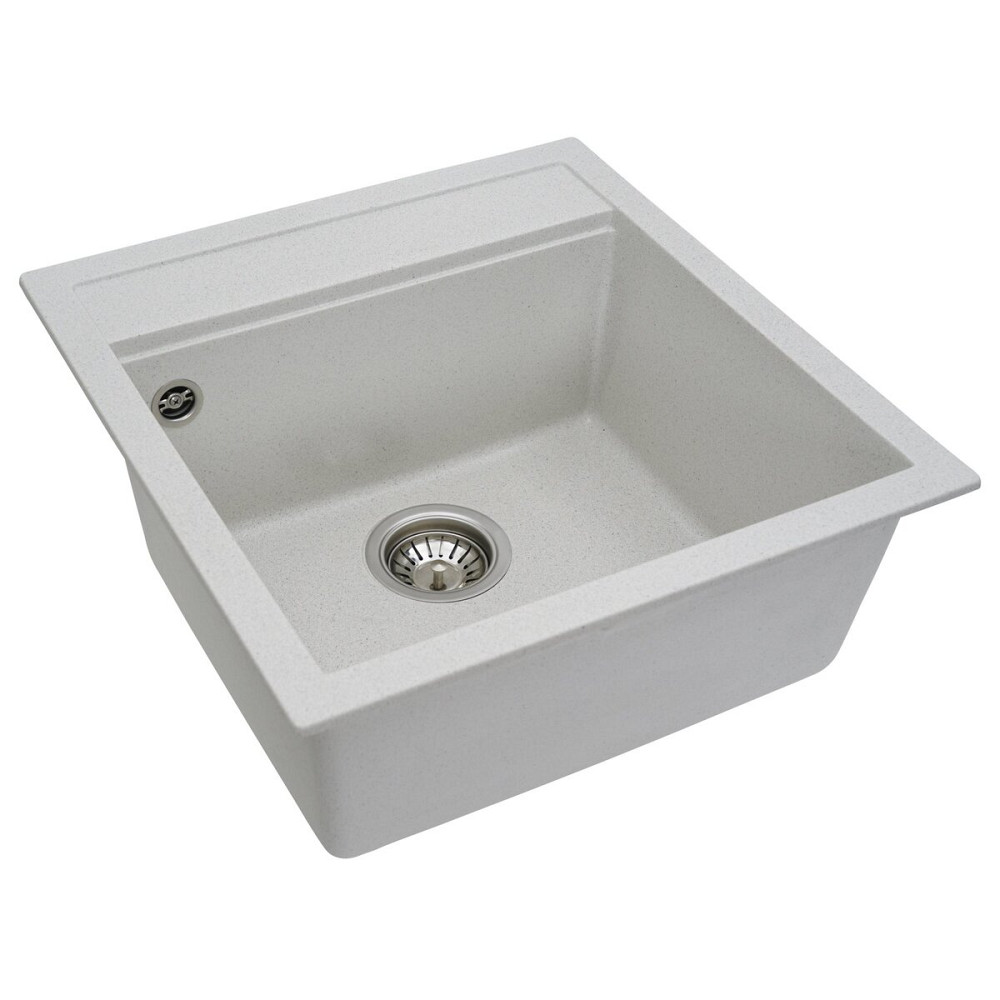 VALESO Комплект «Мийка FIESTA (біла в крапку) + сифон + змішувач (білий в крапку)» Київ - фото 4