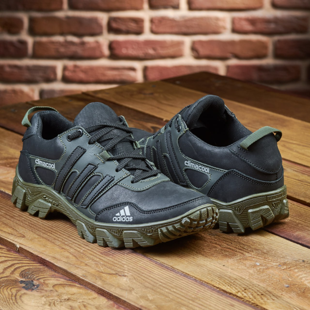 Чоловічі шкіряні кросівки Весна-осінь A 30 ч- Олива Харьков - изображение 2