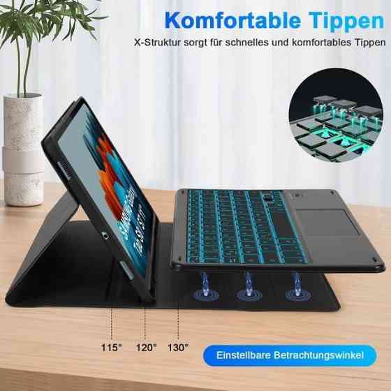 Фирменный чехол-книжка ROOFEI с Bluetooth клавиатурой для планшета Samsung Galaxy Tab S8 2022/ S7 2020 11 дюймов Днепр