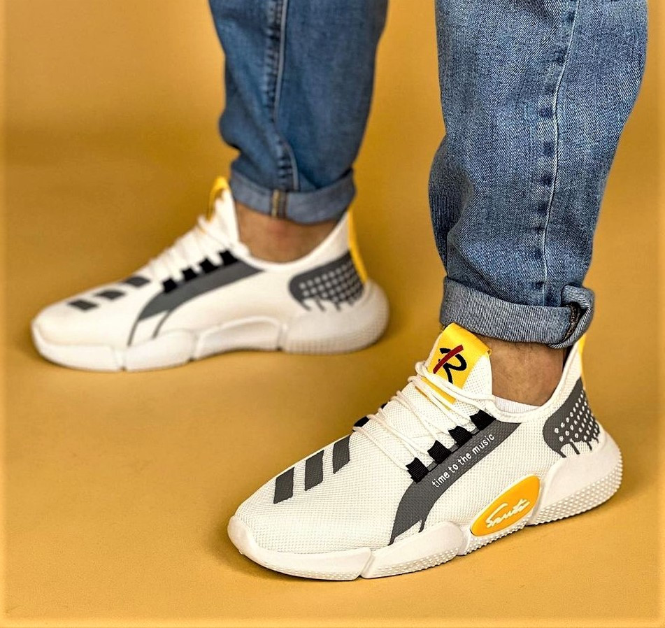 Кроссовки Мужские Белые Тканевые Boost Пенка (размеры: 40,41) Днепр - изображение 5