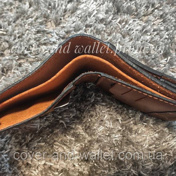 Вінтажний коричневий гаманець ручної роботи на магнітах з монетницею Grande Pelle Lettera Київ - фото 4