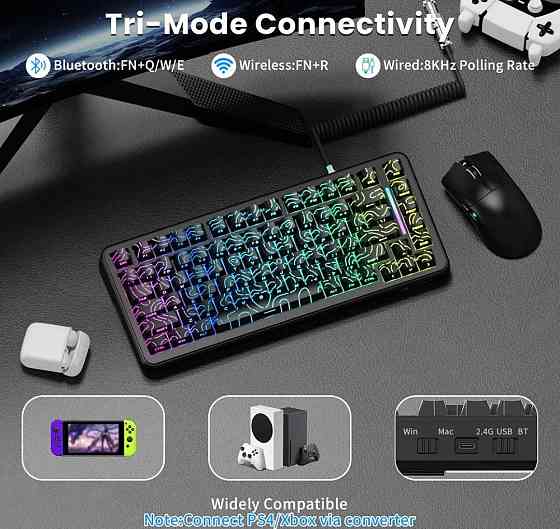 Ігрова Механічна Клавіатура Attack Shark X82 Pro HE магнітні світчі. Київ