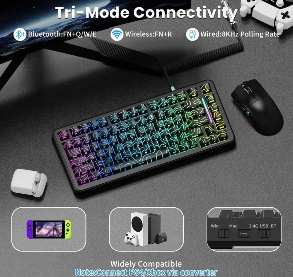 Ігрова Механічна Клавіатура Attack Shark X82 Pro HE магнітні світчі. Київ - фото 6