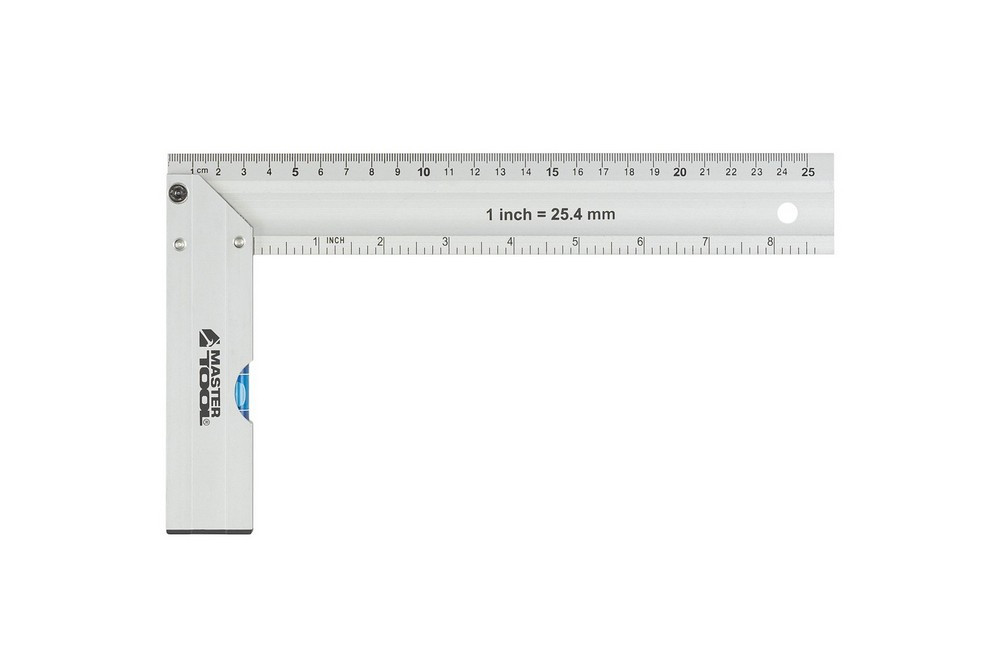 MASTERTOOL Кутник будівельний алюмінієвий MASTERTOOL 250 мм ручка Al з капсулою 0,5 мм/1м 30-42 Київ - фото 9