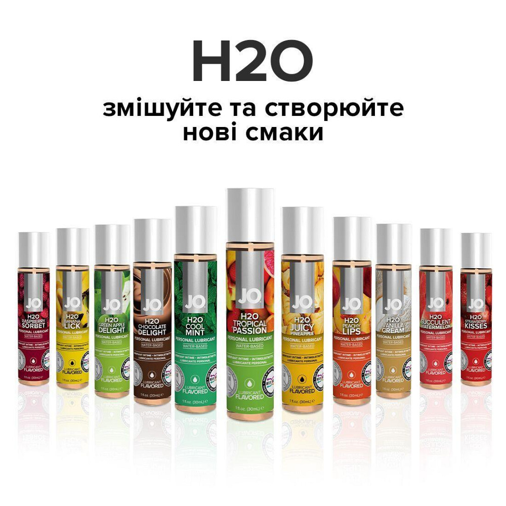 Смазка на водной основе JO H2O — Tropical Passion (120 мл) без сахара, растительный глицерин Sex Aura Киев - изображение 5