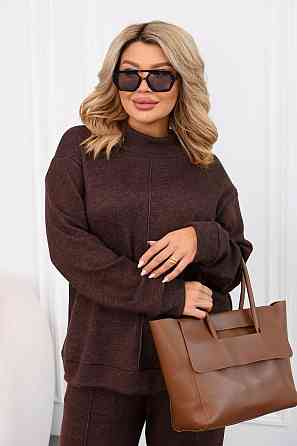 Жіночий костюм із двосторонньої ангори шоколад, 50/52 Одеса