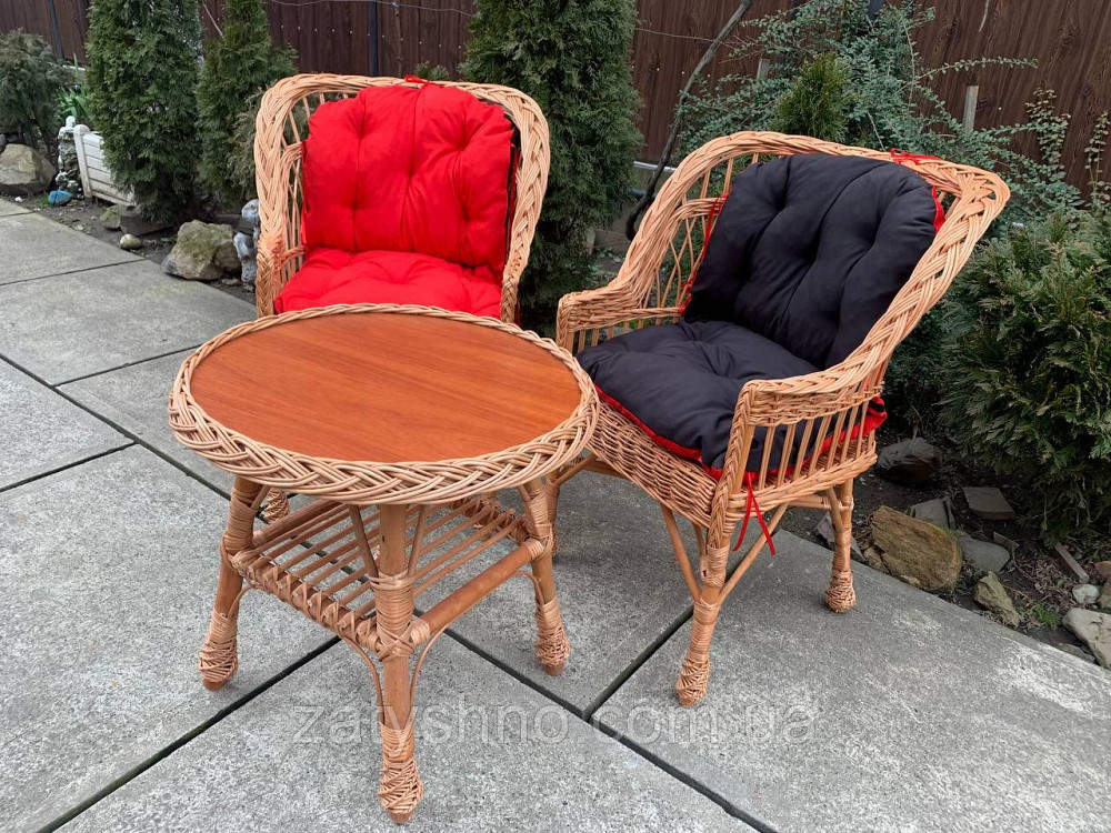 Комплект плетених меблів з накидками на крісла Київ - фото 7