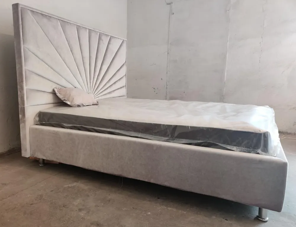 Ліжко Двоспальне Sunrise Premium 160 х 190 см Simple З додатковою металевою цільнозварною рамою Рожевий Київ - фото 6