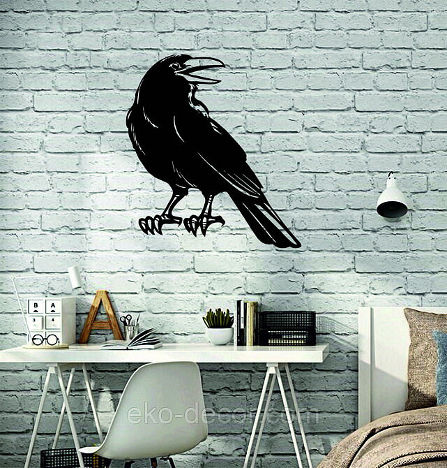 Декоративное настенное Панно «Ворон» Декор на стену Киев - изображение 7