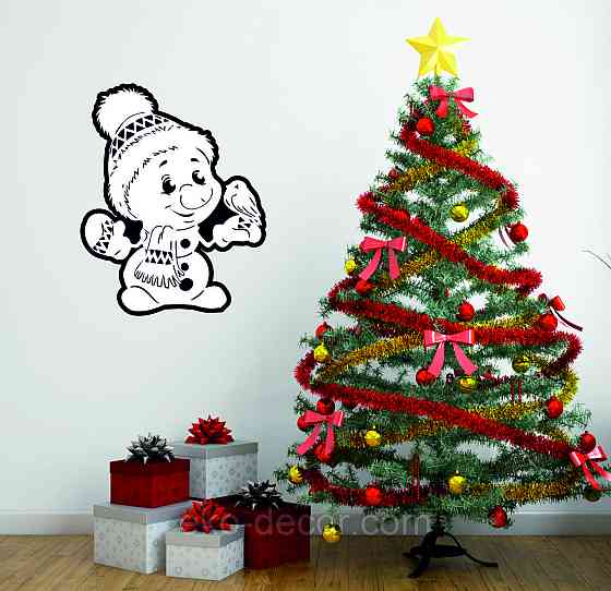 Декоративное настенное Панно «Снеговик», Декор на стену Киев