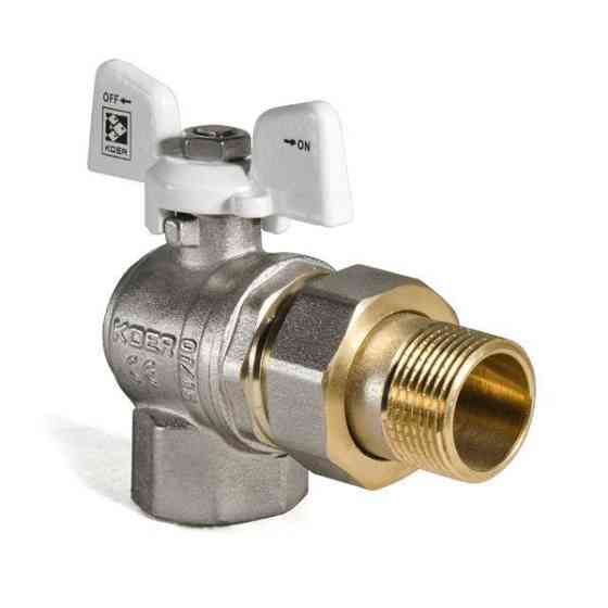 Кран з американкою 3/4" (Koer KR.228.W) кутовий білий (KR0100)   ( 23612 ) Харків