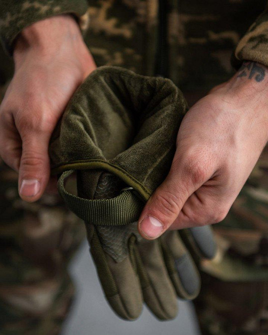 Чоловічі зимові сенсорні сенсорні тактичні рукавички «Монстр», утеплені, для вс Одеса - фото 4