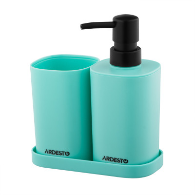 Набір для ванної кімнати Ardesto Vigor 3 предмети Блакитний 380 мл (ARHB3106TB) Вінниця - фото 1